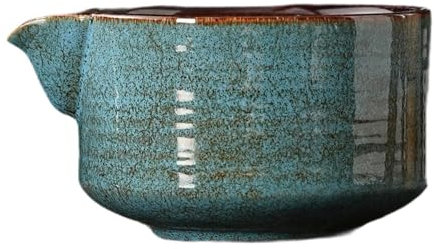 JISADER Bol à mélanger en céramique Matcha pour fouetter les accessoires de matcha chawan artisanal pour la préparation du matcha japonais en famille, Bleu