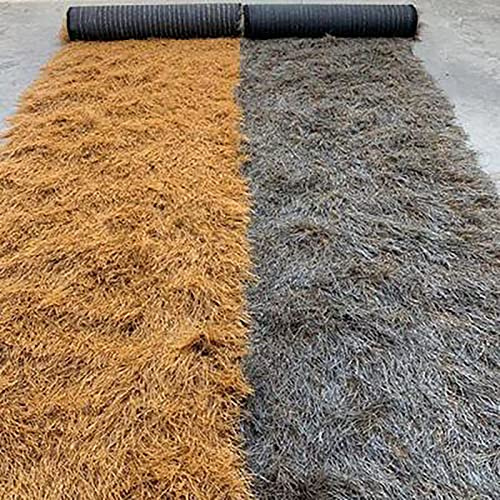 Toit De Chaume En Rouleaux De Paille Pour Bar Tiki Extérieur Gazon Pour Matériau De Toiture Chaume Artificielle paillote Mexicain Palmier Pour Pergola De Jardin Clôture Décorati(Size:1*1M,Color:gris)
