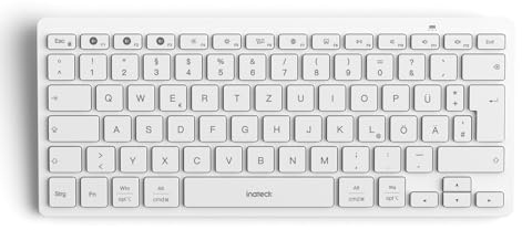 Inateck Bluetooth-Tastatur,Kabellose Funktastatur mit 3 Bluetooth,Ultraslim QWERTZ,Vergrößerte Tastenkappen,für iPad Pro/Air/Mini/10.9/10.2/9.7/Windows/Android/IOS, Ergonomisches Design, KB01003