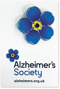 Alzheimer's Society Forget-me-not flower pin badge