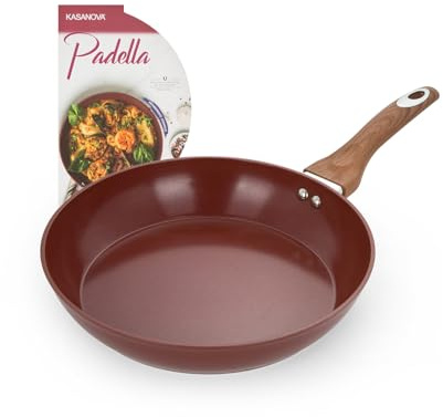 KASANOVA Padella 28 cm in ceramica burgundy New Ceramic