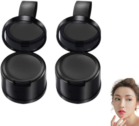 Avellio Instant Roots & Grey Hair Cover Polvo de raíz marrón oscuro, cobertura de raíces, voluminosa de larga duración, contra la caída del cabello para un aspecto natural en la vida cotidiana (negro)