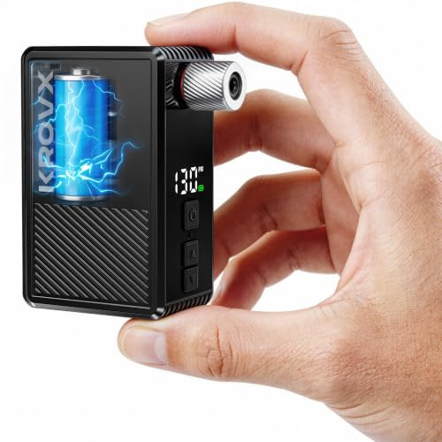 Mini Bomba Inflador Bicicleta Eléctrico,MAX 130 PSI,Inflado Rápido 35s,3 in 1 Bomba Bicicleta Recargable Compatible con Manómetro Válvulas Presta y Schrader para Bicicleta MTB y Carretera | Inflado Rápido 35s, Manómetro Incluido, 3 en 1, Válvulas Presta y Schrader, MTB y Carretera