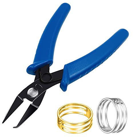 lyfLux Lot de 2 pinces à bijoux et outils d'ouverture/fermeture d'anneaux ouverts avec pince d'ouverture d'anneau ouvert pour la fabrication de bijoux et de perles