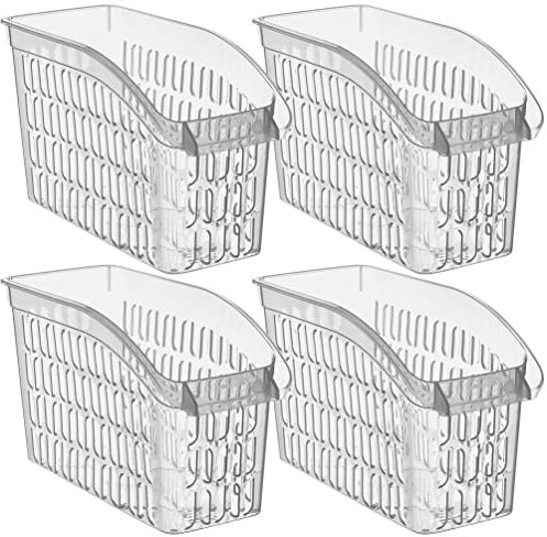 Aufbewahrungsbox Kühlschrank Organizer 8er Set - Hochwertig Speisekammer Vorratsbehälter - Durchsichtig Stapelbare Aufbewahrungsbox Organizer ideal für Küchen, Kühlschrank, Schränke -BPA Frei