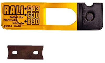 RALI Lames de rabotage en carbure de tungstène 30mm de remplacement pour rabot de poche Rali G03 B30 G30 | Lame réversible à double tranchant, plus besoin d'affûtage