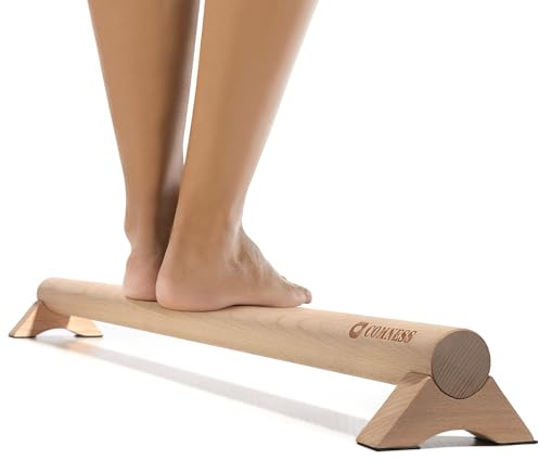 Versatile 40 Inch Beech Wood Balance Beam for Home Use - Enhance Balance, Ankle Foot Strength, Flexibility for All Ages, Physical Therapy Purposes for Plantar Fasciitis Relief.