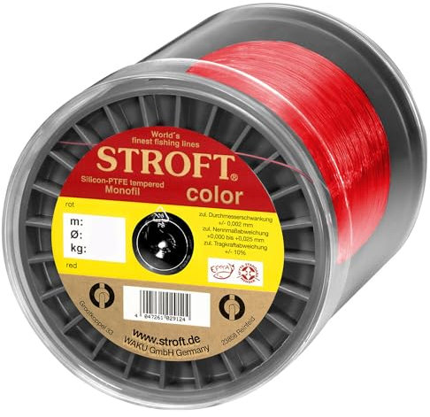Stroft Color Monofile Angelschnur Rot 0,22mm 4,7kg 1000m