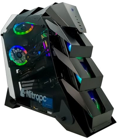 NitroPC - PC Gaming Élite Bronze (Intel Core i7 14700K 20/28 5.6GHz, RTX 5070 12GB, RAM 32GB RGB, M.2 2TB, Windows 11, WiFi) Ordenador de sobremesa, PC Gamer