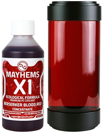 Mayhems - X1 Concentrate PC Coolant - Computer Water Cooling Fluid - Liquid Cooling, Eco Friendly Series, 250 ml, Berserker Blood Red