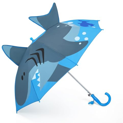 decalsweet Kids Umbrella Children Pop Up Travel Umbrellas Lightweight Cute Canopy for Girls & Boys Easy Push/Pull for Little Kids