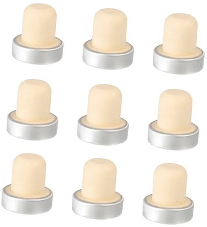 FUNOMOCYA Tapones para Botellas De Vino 29mm Aluminio Plateado Sellado De Corchos 9 Piezas Seguro Saludable Hogar Vino Tinto Cerveza Conservación