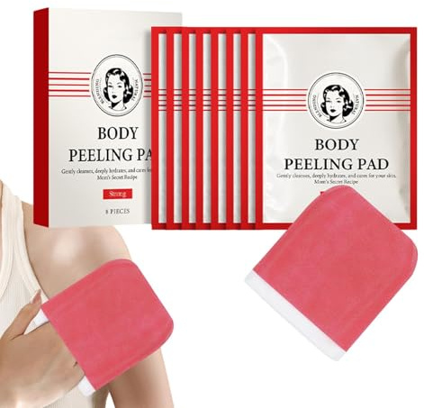 BODY PEELING PAD, Kroppsskrubbande Handske, Exfolieringsrengöringssvamp, Mångsidig Rengöringshandske, Lätt att använda och robust, 8 stycken för känslig hud Kvinnor Män Post-Tanning Care
