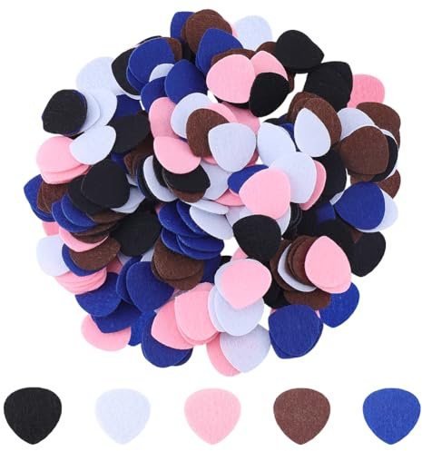 FINGERINSPIRE 720 Pz Naso in Feltro per Bambole, 24x24mm Triangolare in Feltro per Bambole 5 Colori Naso per Artigianato Fai da Te, Nasi in Materiale Morbido per Burattini, Accessori Fai da Te