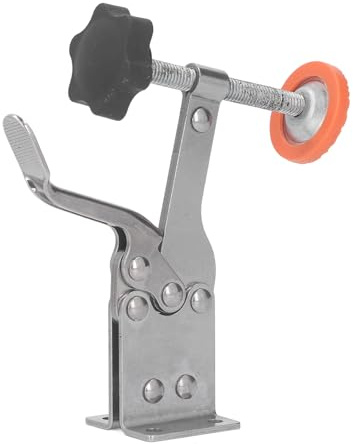 Morsetto a leva verticale per la lavorazione del legno, morsetto di serraggio a rilascio rapido in acciaio inossidabile con cuscinetto in gomma antiscivolo, grande capacità per l’i