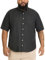 Van Heusen Men's Big and Tall Wrinkle Free Short Sleeve Button Down Shirt, No-Tuck Length, Comfortable Stretch Fabric, Black, XXXL