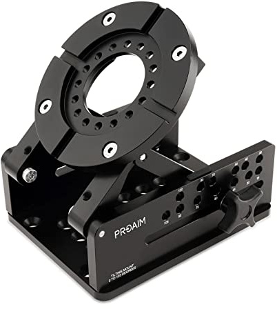PROAIM Mitchell Wedge Tilt Camera Mount for Fluid Heads, Slider, Tripod & Dolly. Tilt Angle: 0°-105°. Adjustable Centre of Gravity, Over & Under-Slung Shots. Payload up to 100kg/220lb. (P-MTCL-WP)
