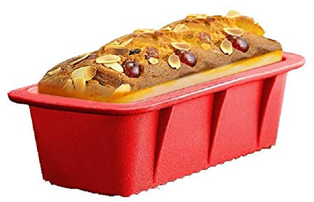 Stampi per pane Stampi in silicone fondente Pagnotta Stagnino antiaderente Teglia rettangolare Torta Bakeware Set Stoviglie Cottura stampi Barattoli 25x12x7.5cm (Colore casuale)