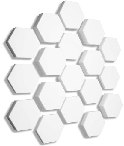 3D Absorber aus Basotect B WEISS - 18x Absorber Akustik Schallabsorption Breitbandabsorber Set #12