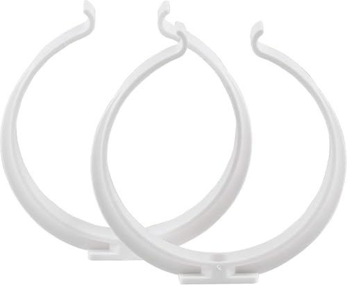 White Ø 100mm / 4inch Round Ducting Pipe Fixing Clip, Pipe Clamp Made of PVC, 2 Pieces