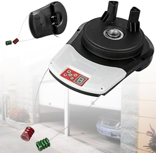 TAHALI Moteur d'ouvre-Porte Automatique à enroulement avec 2 télécommandes, Moteur de Porte roulante de Garage Automatique, ouvre-Porte de volet Roulant