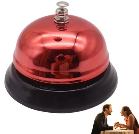 Campanello da tavolo da 1/4 in acciaio inox, portatile, per la reception, da banco di servizio, per , per camerieri, per scuole, hotel
