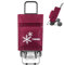 Carro de la Compra Plegable con Bolsa Térmica 4 Ruedas para Subir Escaleras, Carrito del Mercado, Bolsa Impermeable isotérmica de 44L litros. (Rojo)