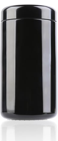 SKMZ 500ml Black Ultraviolet Glass Jar with Lid,500g Airtight Smell Proof Container,Refillable Containers Jar,Ideal for Long term storage Oil,Tea,Coffee,Spices