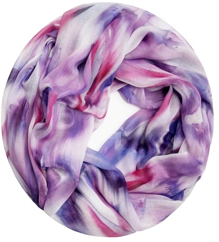 GLAMEXX24 Foulard Girocollo per Donne, Sciarpa Estiva con Sfumature, Sciarpa Circolare Leggera con Gradiente Arcobaleno