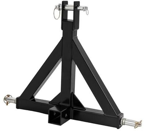 BAOCHADA Adattatore per rimorchio a tre punti, 2trattore, rimorchio con 3 bulloni, gancio di traino, per rimorchi e attrezzature agricole