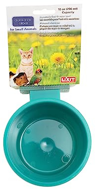 Lixit Quick Lock Cage Bowls for Small Animals and Birds. (10oz, Teal)