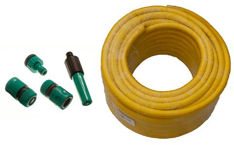 Garden Hose Pipe Anti Kink Hose 15M Length + HOZELOCK Compatible CONNECTORS