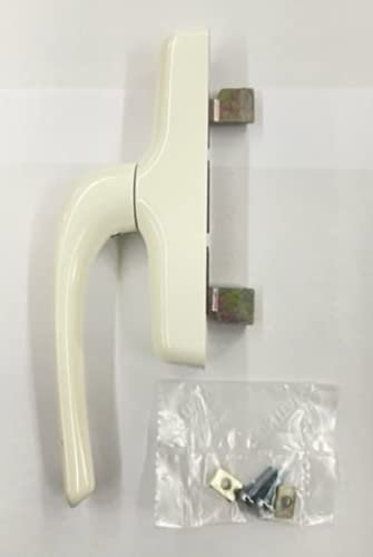 Cremonese RAMSES FAPIM 1842I finitura BIANCO RAL 9010 con manico ribassato in alluminio e interasse mm 104, maniglia per infissi MADE IN ITALY