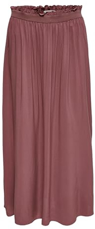 Only Gonna a Pieghe da Donna in Tinta Unita, Marrone Rosa, X-Small
