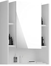 Badezimmer Spiegelschrank Badspiegel Spiegel Venice, Holzwerkstoff, weiß, 60 x 77 x 17 cm ohne Beleuchtung