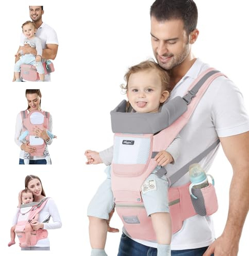Ocanoiy Baby Carrier Newborn to Toddler Baby Wrap Carrier (Pink)