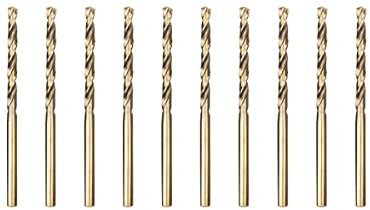 Meccion HSS-Co 10pcs 2.0mm Brocas Helicoidales para Metal, Acero Inoxidable, Madera, Plástico y Hierro