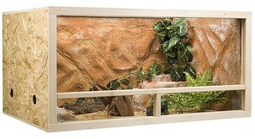 GECKOX OSB Terrarium, Holzterrarium 120x60x60 cm mit Seitenbelüftung, Zierleistenset:mit Zierleistenset, Sicherheitspaket:ohne Sicherheitspaket