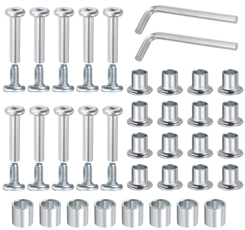 uxcell Inline Skate Axle Spacer Screw Replacement, Roller Skate Replacement Accessories Shaft Hex Socket Screws with Installation Tools