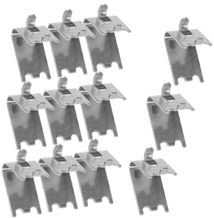 OSALADI 12pièces Support De Clayette Frigo Acier Inoxydable Clips Robustes Pour Étagères Congélateur Organiseur Rangement Réfrigérateur Facile à Installer