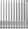 Lixiluxia 11 Stück Torx Bit Set Lang, 100mm Extra Lange Bitsatz, Magnetische Bitset, Bit Satz Langbits, Sechskant Schraubendreher Bit Set, T6 T7 T8 T9 T10 T15 T20 T25 T27 T30 T40,1/4 Sechskantschaft