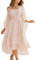 SCARLET DARKNESS Robe corset Renaissance élégante à ourlet asymétrique pour femme, rose clair, L