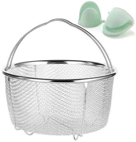 Stainless Steel Steamer Basket with Handle, Pressure Cooker Steamer Insert