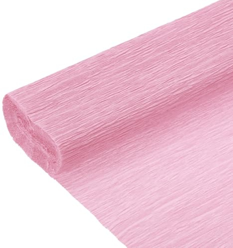 QUARKZMAN Carta Crespa Rotolo 8.2 Piedi Lungo 9.84 Pollici Largo per Cerimonia Nuziale Varie Grandi Feste Decorazione, Rosa