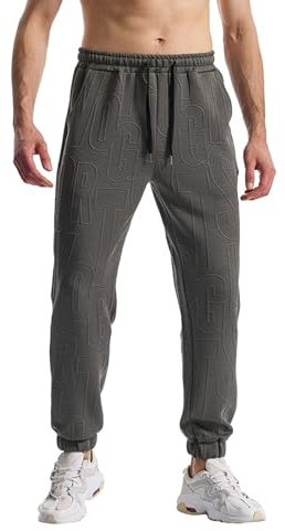 Generisch Fleece Men's Casual Summer Trousers for Men, Comfortable, Lightweight, Breathable, Long Trousers for Everyday Wear, Easy to Match with Tops, Machine Washable White Men, darkgray, M