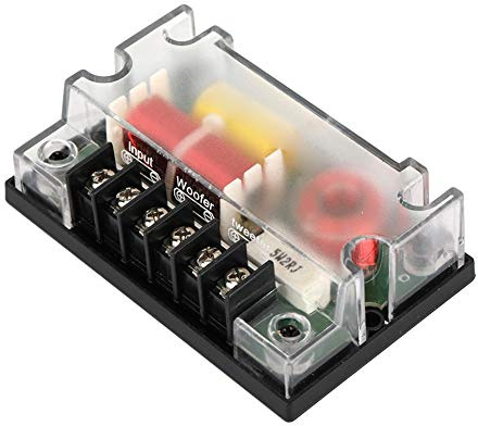 Divisor de frecuencia de Audio para automóvil de 2 vías, Filtro de Sonido para Altavoces para una transmisión de señal, Circuito de Cruce de ABS Duradero con