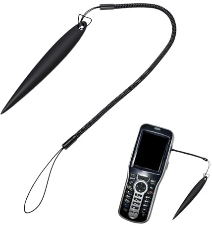 Cuifati Resistiv Stylus, med Anti Förlorad Fjäderrep Känslig Smidig, Repsäker Pekskärmspenna för POS PDA (Svart)