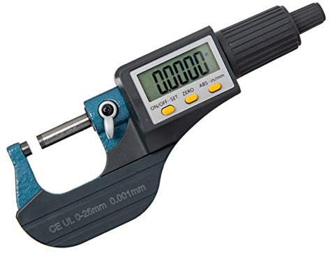 Beslands Digital micrómetro 0-25mm Precisión 0.001mm Electrónica Micro Calibre Digital inch/metric Herramientas de medición del diámetro exterior