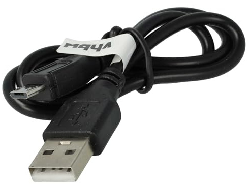 vhbw Micro-USB Kabel kompatibel mit Sony Cyber-shot DSC-HX30V, DSC-HX400, DSC-HX400V, DSC-HX50, DSC-HX50V, DSC-HX60, DSC-HX60V Kamera, schwarz, 30cm