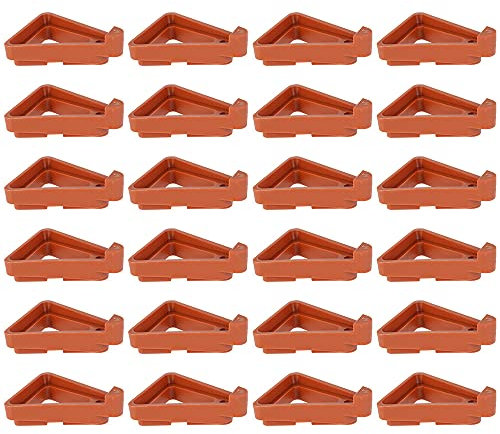 Keyohome Flower/plant Pot Feet, 24pcs Invisible Flower Pot, Non Slip Breathable Anti-rot Root Risers Triangle Feet Lifters Flower Pot Toe for Indoor Outdoor Gardening Plant Container